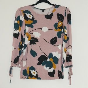 Ann Taylor Pink Floral Shirt